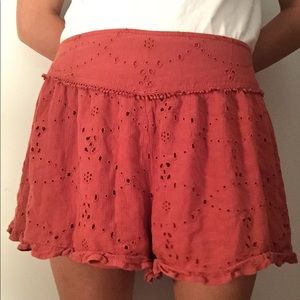 American Eagle Outfitters Dark Pink Flowy Skort